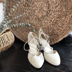 Intentionally Blank Tie Up Heels